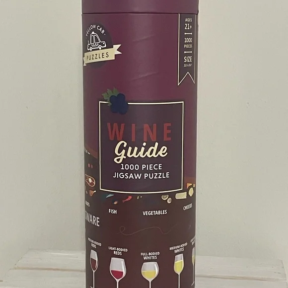 **SALE** Wine Guide Jigsaw Puzzle by Yellow Cab 1000 pieces. - Picture 1 of 6